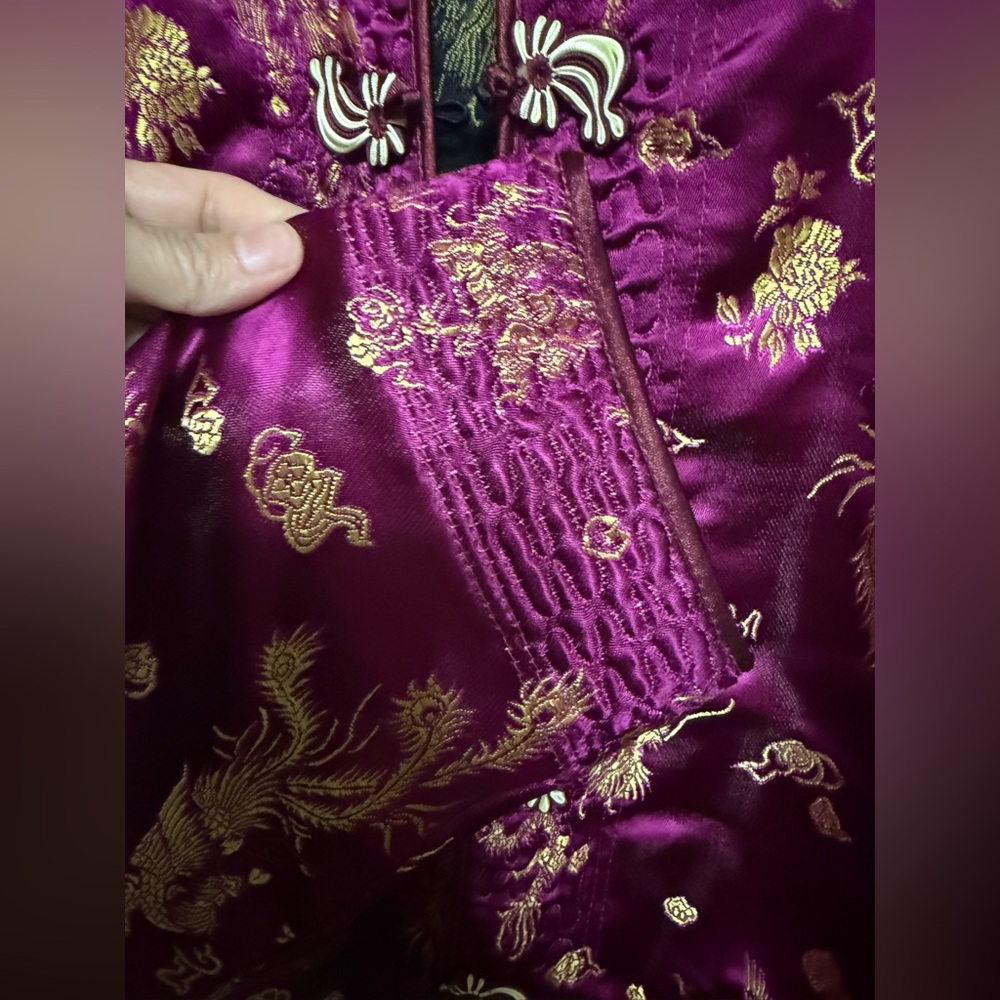 🐉✨ NWOT Chinese Tang-Style Dragon Satin Jacket | Statement Piece, Japanese 2013 - Picture 6 of 8